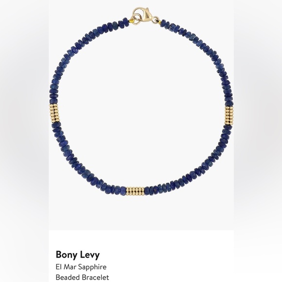 Bony Levy El Mar blue sapphire 14k yellow gold bracelet - Picture 4 of 6